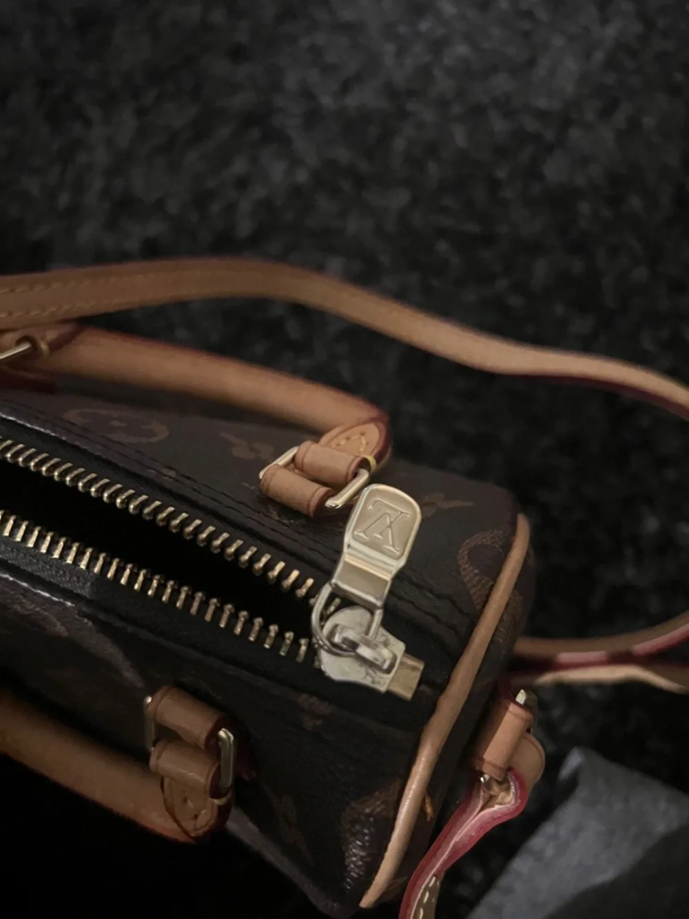 Monogram Mini Speedy in Brown and Tan - Picture 2 of 3